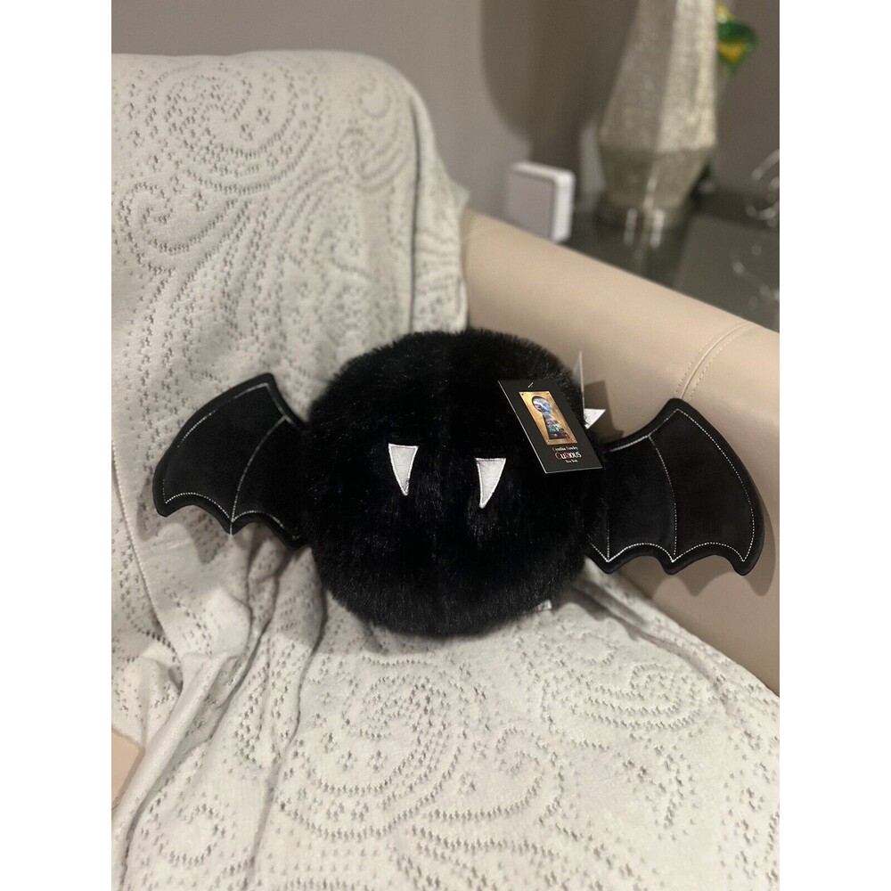 Cynthia Rowley Curious Black Vampire Bat Pillow